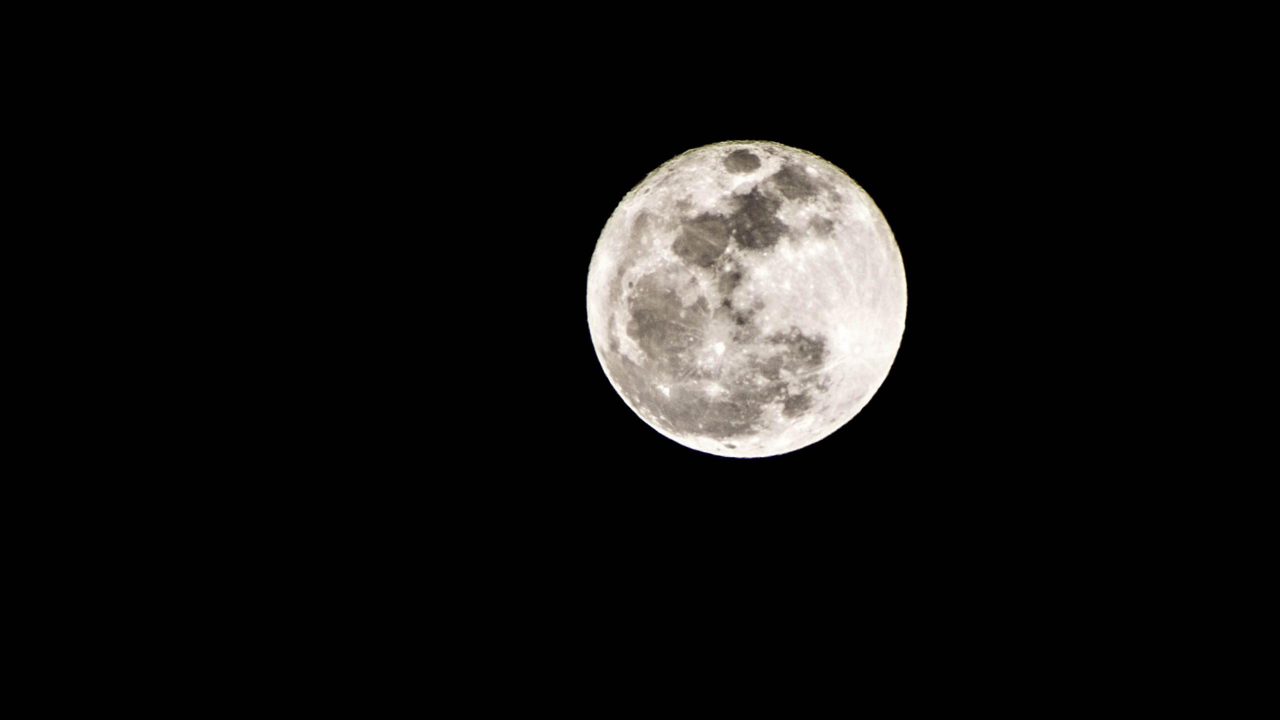 Moon on dark sky