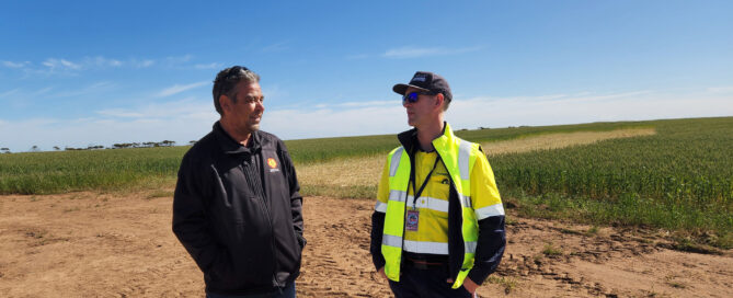 Corey McLennan and Lloyd Damp at the Koonibba Test Range