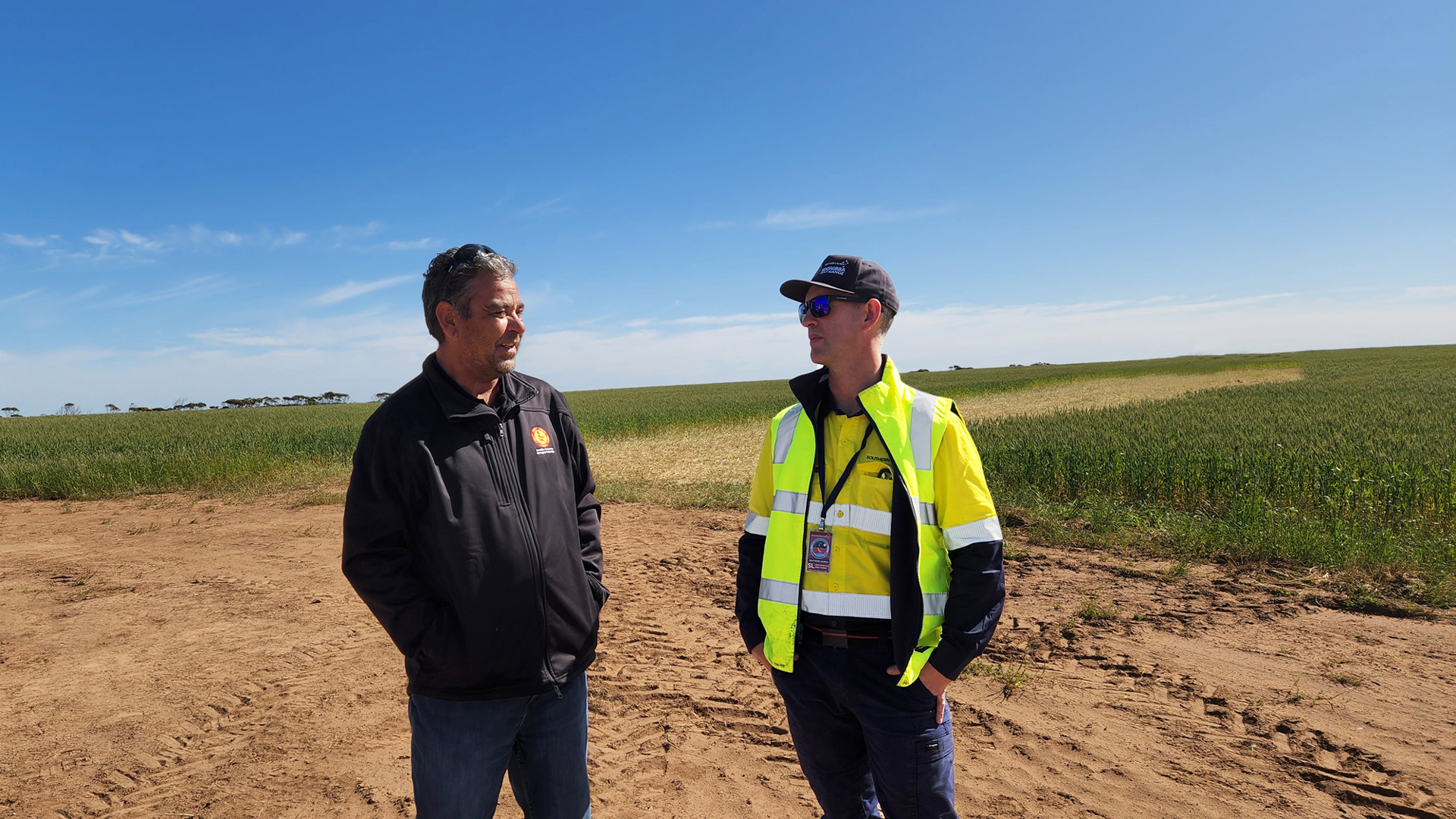 Corey McLennan and Lloyd Damp at the Koonibba Test Range